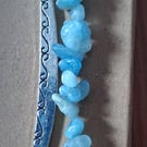 Bhudda and aquamarine hook bookmark