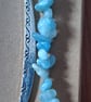 Bhudda and aquamarine hook bookmark