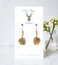 Charm Earrings - Gold Monstera Leaf