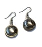 handmade sterling silver dome earrings - Image 1