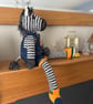Hugo, hand knitted soft Zebra - Image 4