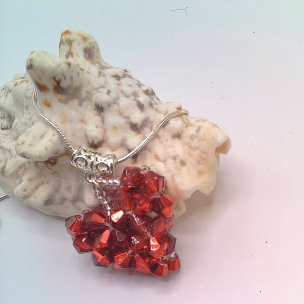Birthstone Crystal Heart Pendant on a 925 Silver Chain, Custom Make, Necklace