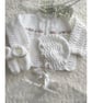 Hand knitted baby jacket, bootees and bonnet - Image 3