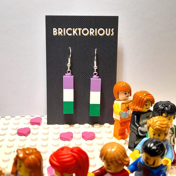 Lego LGBT Genderqueer Earrings