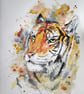 Tiger painting. Original watercolour painting - Image 1