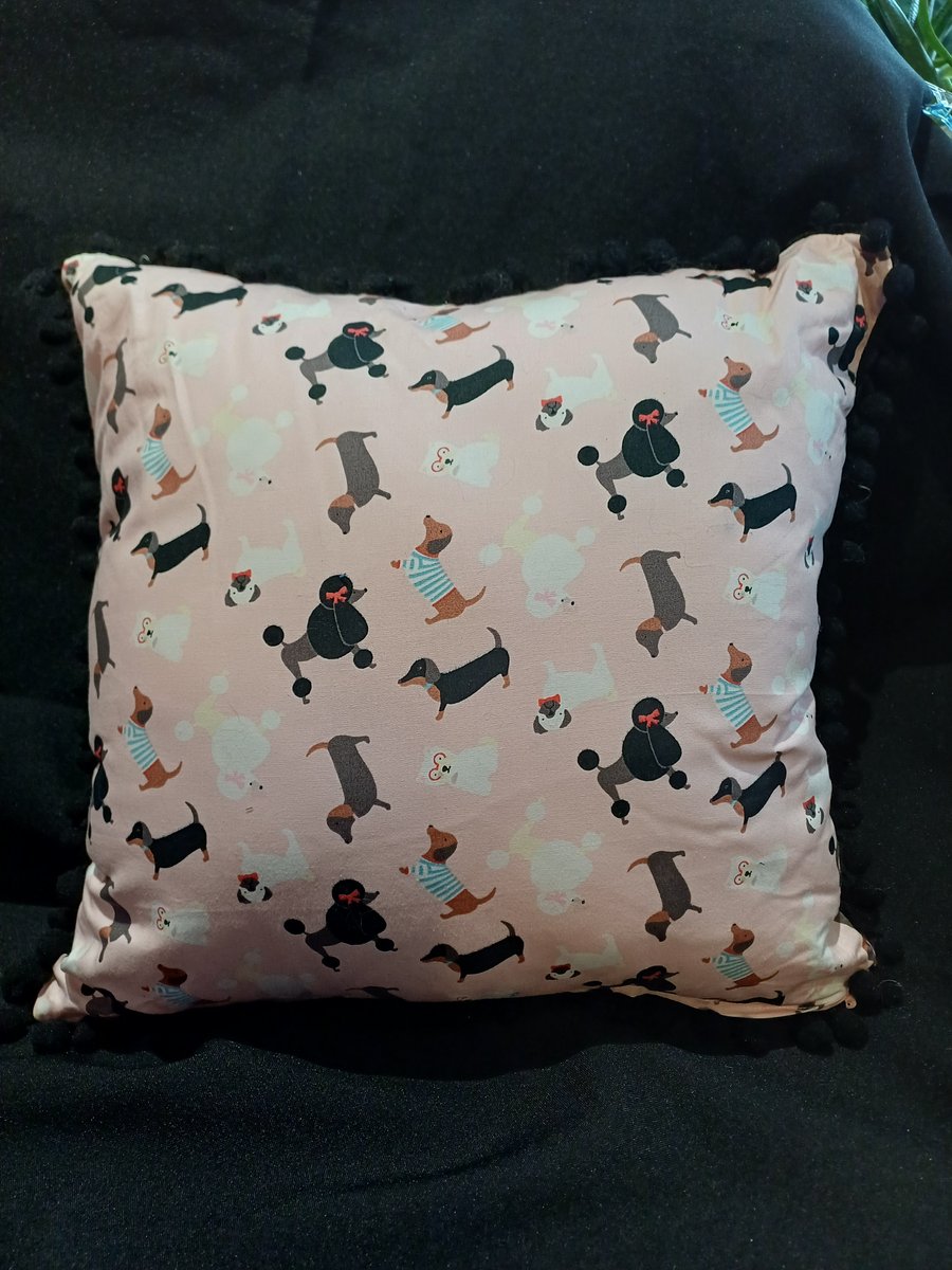 Hand made dog themed cushion