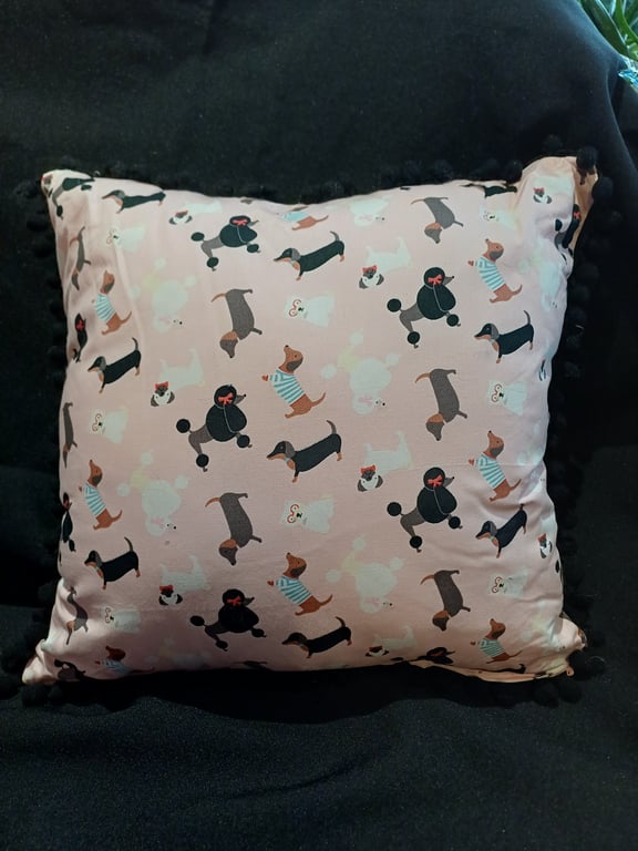 Hand made dog themed cushion