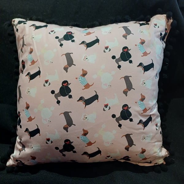 Hand made dog themed cushion