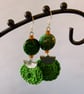 Spiral Cotton & Bead Earrings - Image 4
