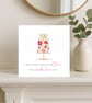 Personalised 100th birthday card for her - floral hand painted cake illustration