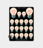 Funny Vinyl Sticker Sheet For Adults - Heart Lightbulb
