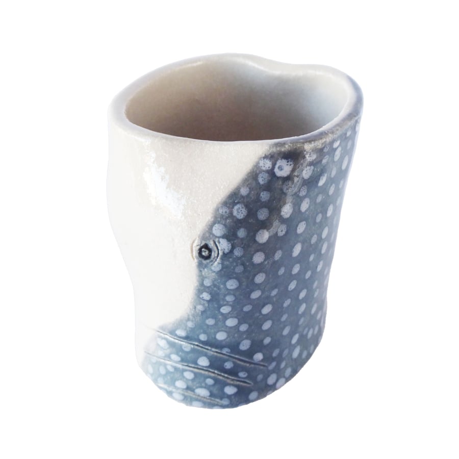 Whale Shark Ceramic Pot - Handmade Stoneware Pottery