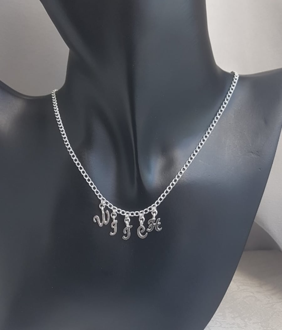 Gorgeous WITCH Sterling Silver Gothic Necklace.