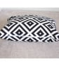 Oblong Bolster Cushion Cover Black and White Aztec 16" x12" - Image 2