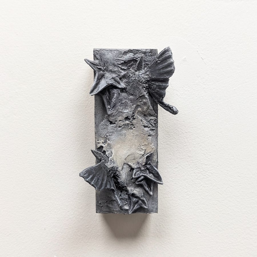 Fragments xxii - small haunting, ethereal, flower and keyhole sculpture