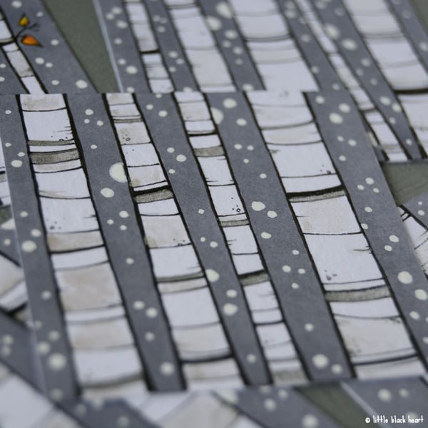 winter birches - original twinchie