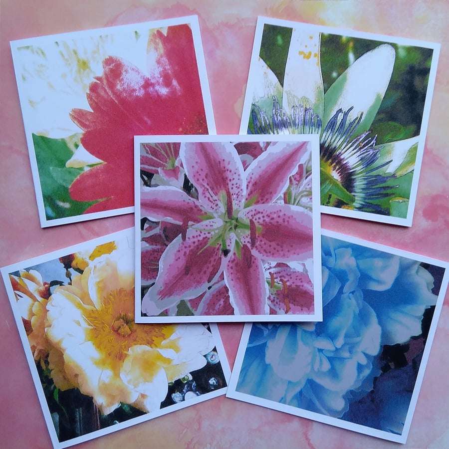 Floral Notes Mixed Pack of Five Notecards