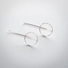 Sterling Silver Circle Threader Earrings