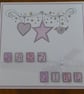Hanging Star New Baby Girl Card - Image 6