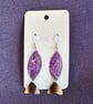 Fish shaped recycled tin earrings 