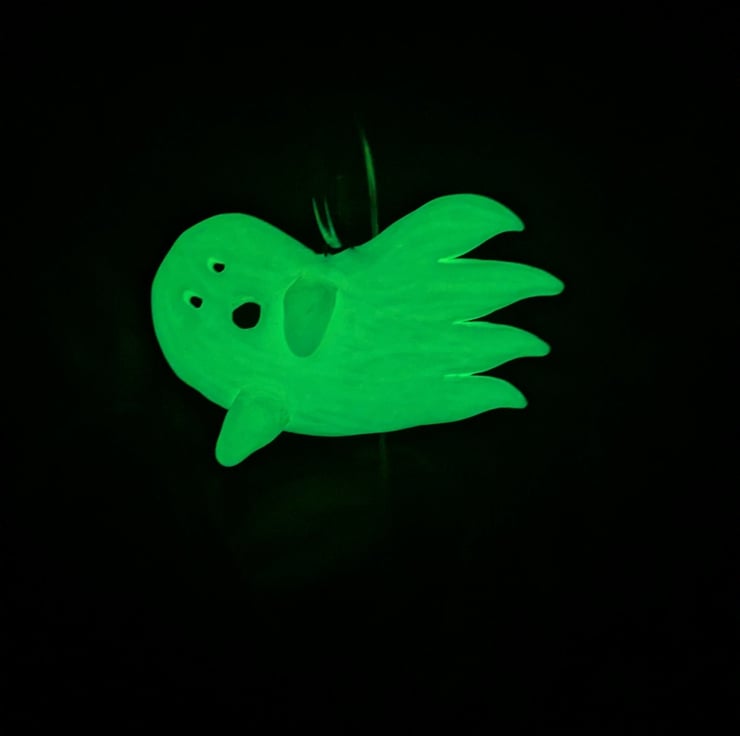 Bob - Glow in the dark ghost plant stake - Folksy