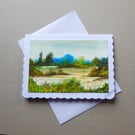 original art hand painted blank greetings card ( ref FA 304 M1 )