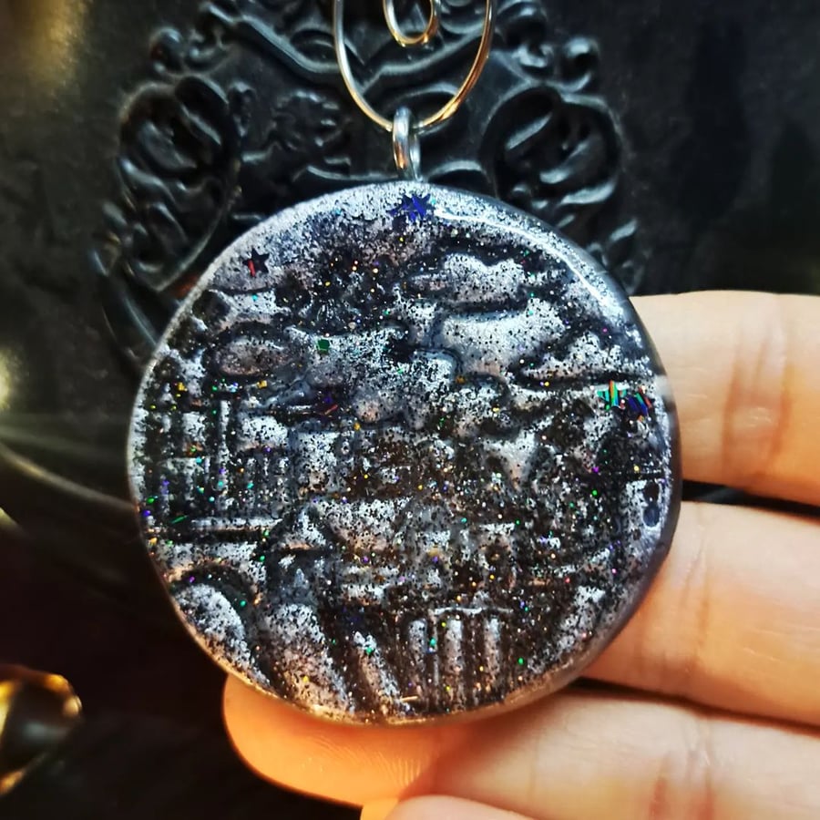 Handmade Clay Hogwarts Castle Christmas tree decoration 