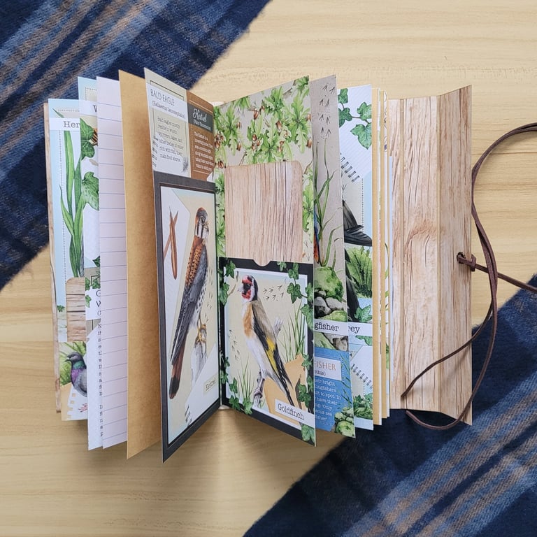 Journal - Nature Lover Botanical Birds Scrapbook Stationery Notebook