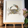 Brand New Crab Art print a4