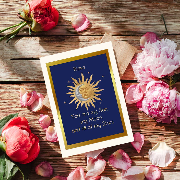 Celestial Romance Greetings Card