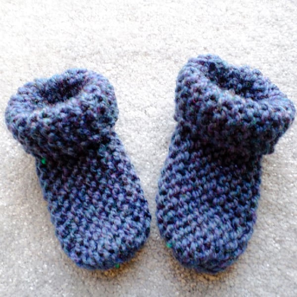 KNITTING PATTERN PDF Plain Bootees for Baby