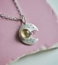 Eco silver and citrine moon pendant - Image 2