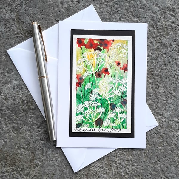 Handpainted Blank Card Of Wildflowers. My Best Value Range