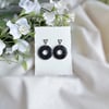Black Circle Hoop Earrings