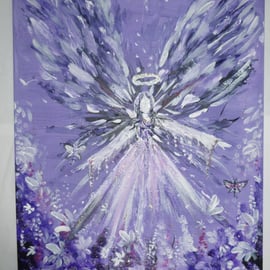 original art hand painted acrylic art painting  angel ( ref F 808 PN M3)