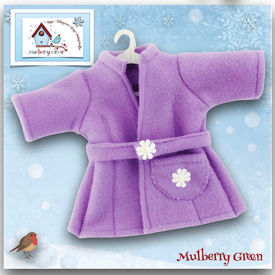 Reserved for Kat Lavender Fleece Dressing Gown