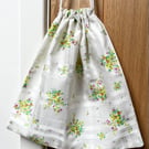 Vintage 1970s fine cotton drawstring bag 