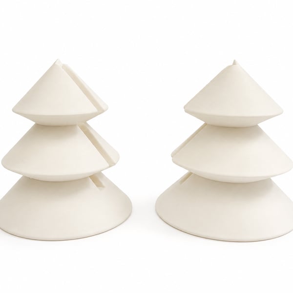 White Christmas Tree Corner Stands for Fused Glass Panels – Pair with 4mm slot