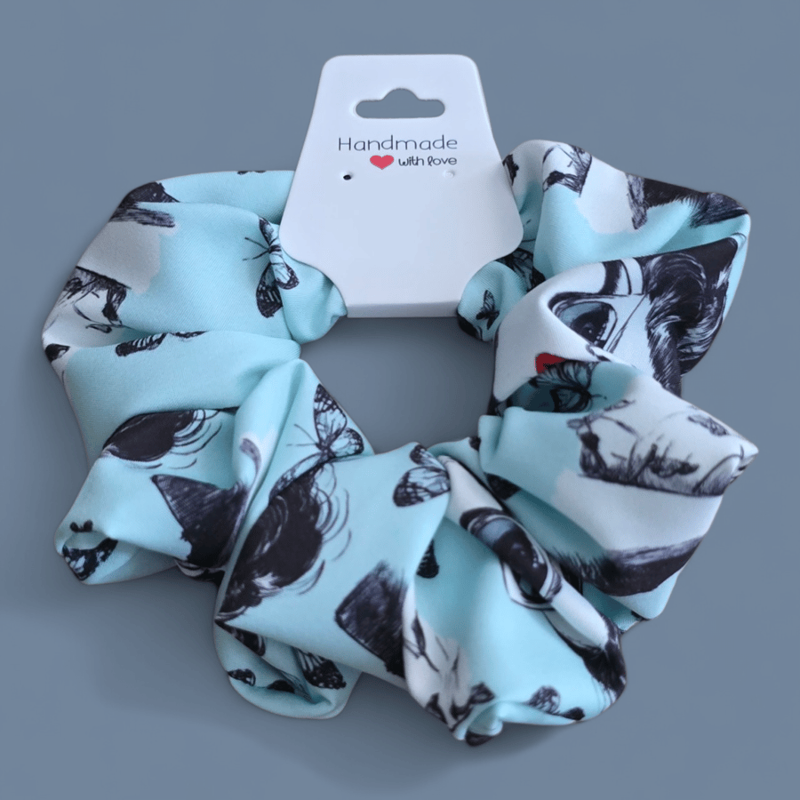 Handmade retro hair scrunchie