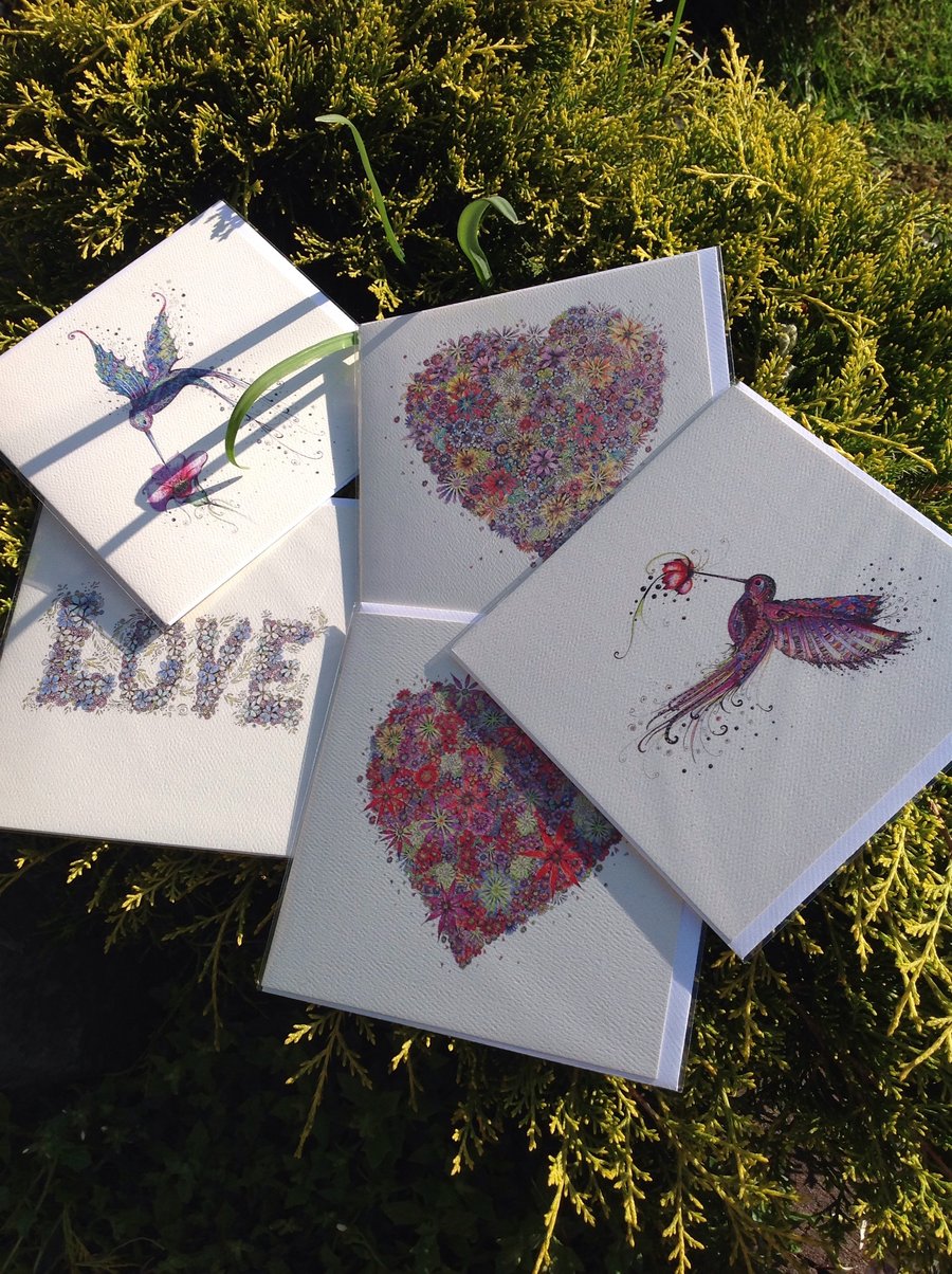 Offer pack of 5 x greetings cards