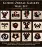 Zodiac Cross Stitch Bundle PDF, Gothic Astrology Patterns Set, All 12 Signs