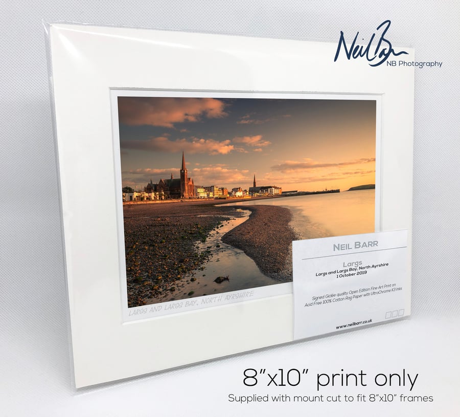 Largs Bay North Ayrshire Scotland - A5 (10" x 8") Unframed Print