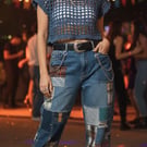 Hand-Crocheted Cotton Crop Top Boho Festival, Y2K Style Picot Trim