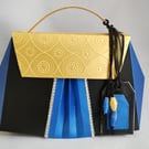 Art Deco Inspired Fanfold Handbag Style Gift Bag Box