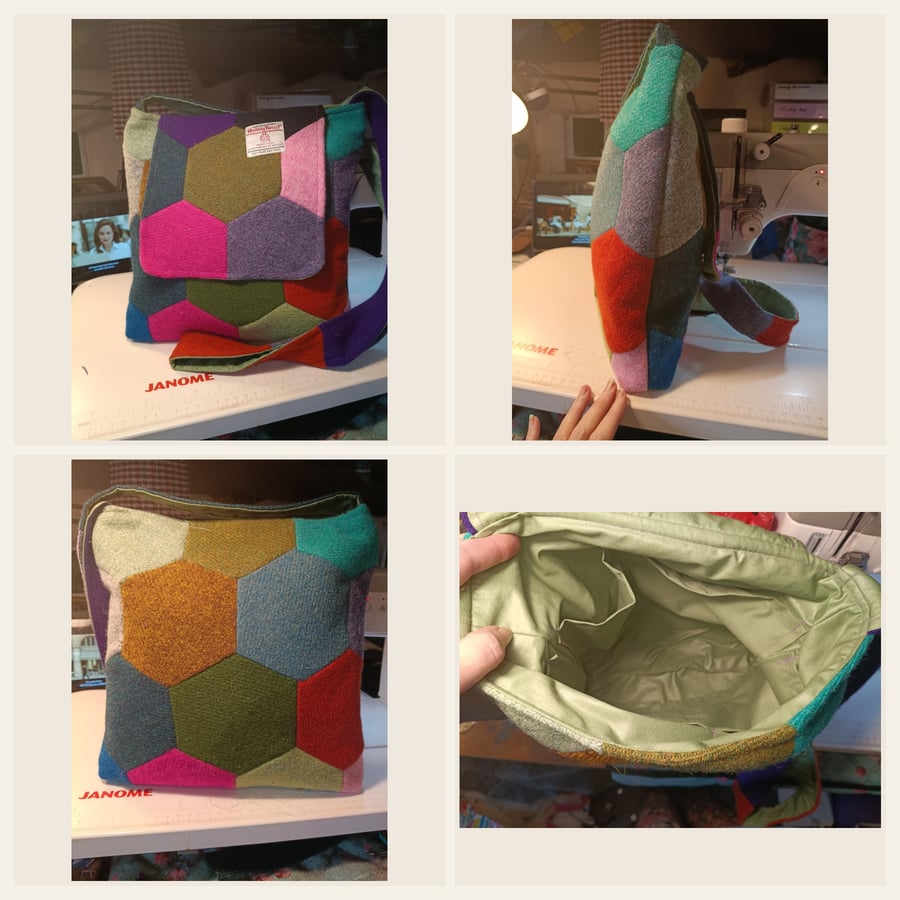 Harris Tweed Hexi Satchel bag