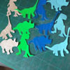 Pack of 12 dinosaur shapes