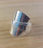 Upcycled Sterling Silver Grecian Wrap Saddle Ring (130625)