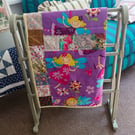 Baby quilt, stroller quilt, patchwork playmat, fairy garden quilt