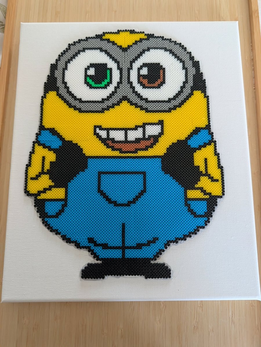A4 Canvass with Hama Bead Design 