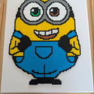 A4 Canvass with Hama Bead Design 